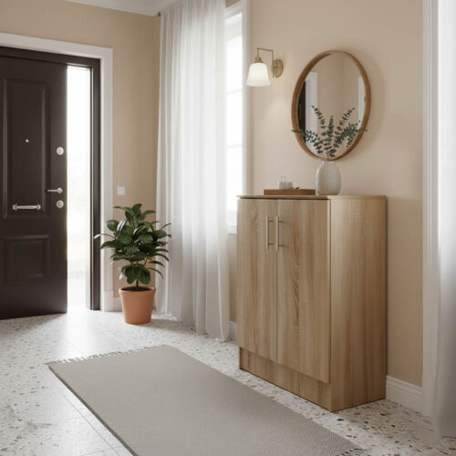 Παπουτσοθήκη-ντουλάπι Souken pakoworld 6 ζευγών σε sonoma απόχρωση 60x40x80εκ 383-000071