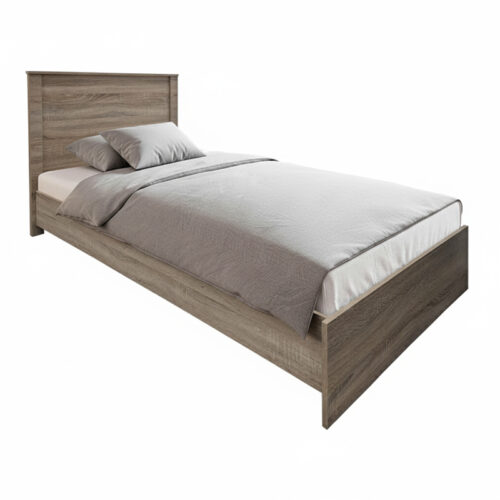 Κρεβάτι Athos pakoworld σε sonoma απόχρωση 90x190εκ 383-000088