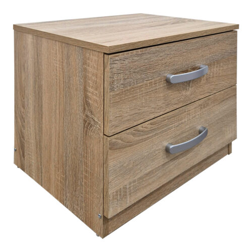 Κομοδίνο Athos pakoworld σε sonoma απόχρωση 48x40x41.5εκ 383-000103