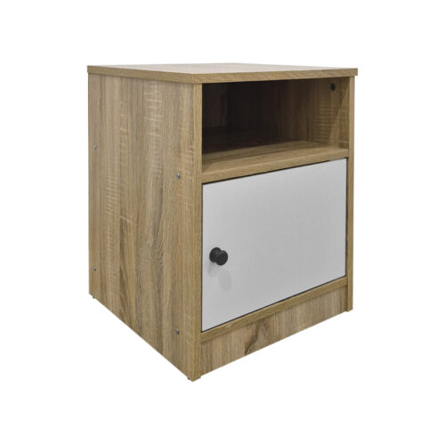 Κομοδίνο Lenea pakoworld sonoma-λευκό 40x40x50εκ 383-000135