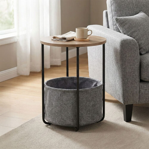 Βοηθητικό τραπέζι Fredami pakoworld sonoma Φ40x50εκ 395-000002