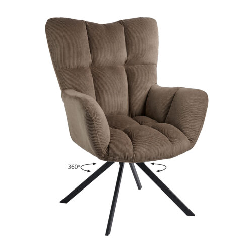 Πολυθρόνα Hilda Μόκα 62 x 72 x 88cm 300-370 Varossi