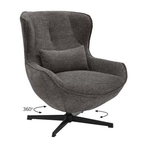 Πολυθρόνα Chanel γκρι 76 x 87 x 90cm 300-386 Varossi