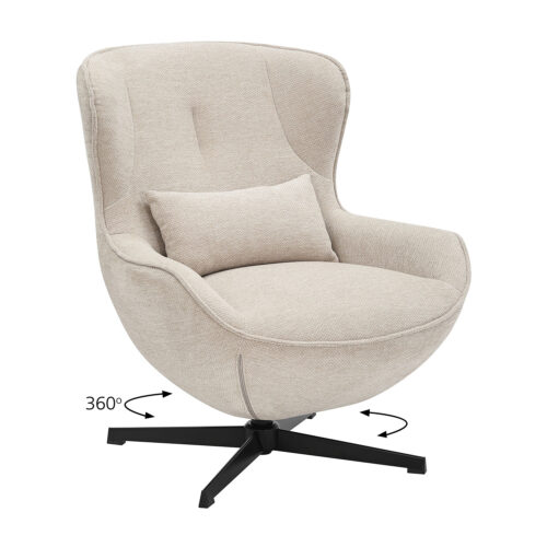Πολυθρόνα Chanel μπεζ 76 x 87 x 90cm 300-387 Varossi