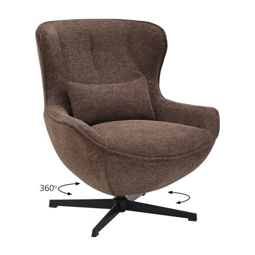 Πολυθρόνα Chanel καφέ 76 x 87 x 90cm 300-389 Varossi