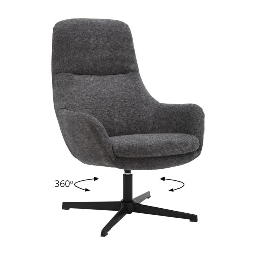 Πολυθρόνα Kim γκρι 74 x 81 x 102cm 300-393 Varossi