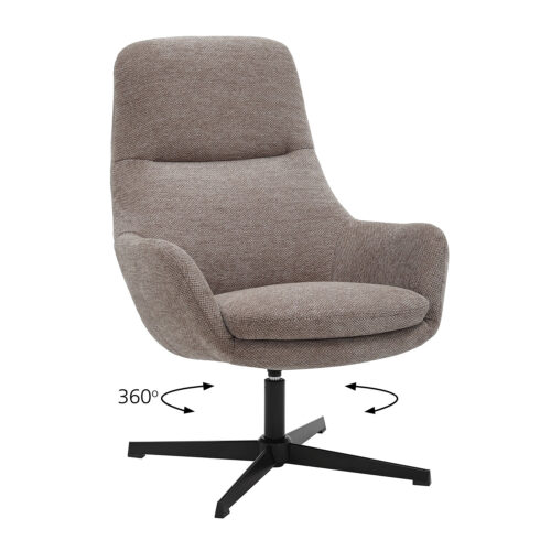 Πολυθρόνα Kim μόκα 74 x 81 x 102cm 300-395 Varossi