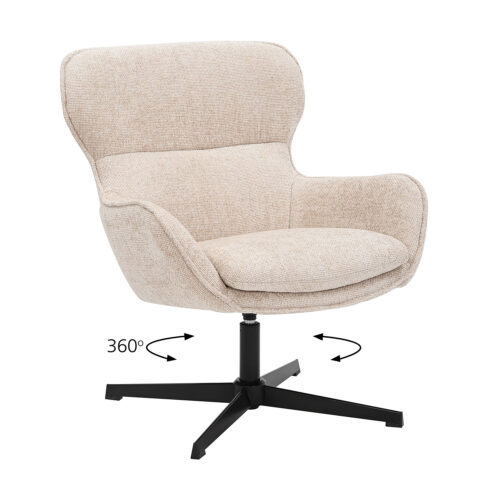 Πολυθρόνα Margo μπεζ 73 x 79 x 88cm 300-396 Varossi