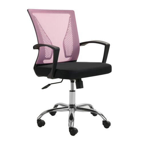 Kαρέκλα γραφείου Grace ροζ 57 x 58 x 93-102cm 500-088 Varossi