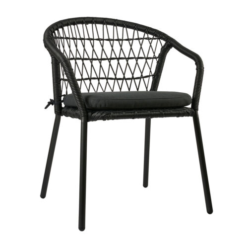 Πολυθρόνα Nuera Μαύρο 61.5 x 61 x 80cm 900-254 Varossi