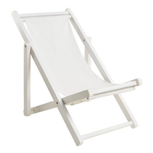 Πολυθρόνα LUNA λευκό με λευκό πανί 62 x 87-94 x 78,5-88cm 901-037 Varossi