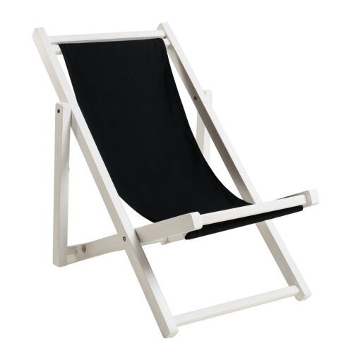 Πολυθρόνα LUNA λευκό με μαύρο πανί 62 x 87-94 x 78,5-88cm 901-038 Varossi