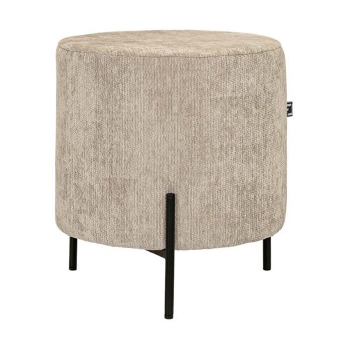 ΣΤΡΟΓΓΥΛΟ ΣΚΑΜΠΟ Fylliana New Lux ΜΠΕΖ ΧΡΩΜΑ 33x33x38εκ