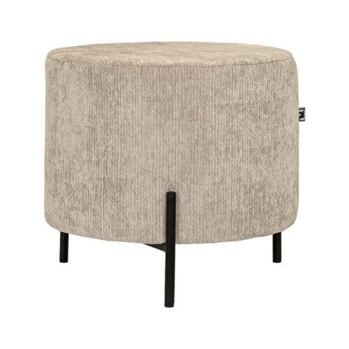 ΣΤΡΟΓΓΥΛΟ ΣΚΑΜΠΟ Fylliana New Lux ΜΠΕΖ ΧΡΩΜΑ 46x46x43εκ