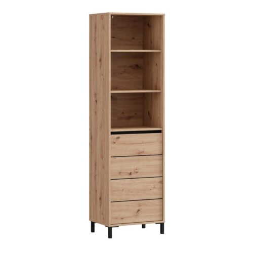 ΒΙΤΡΙΝΑ MARRON 1K1V POP 193 ARTISAN-ΜΑΥΡΟ ΜΑΤ 55x40x193εκ