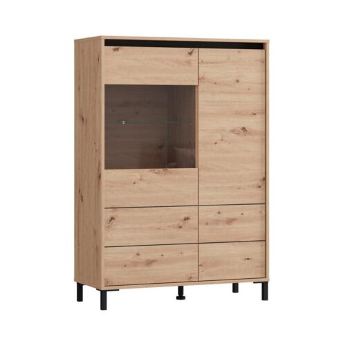 ΒΙΤΡΙΝΑ MARRON 2K VS1 135 ARTISAN-ΜΑΥΡΟ ΜΑΤ 93x40x135εκ