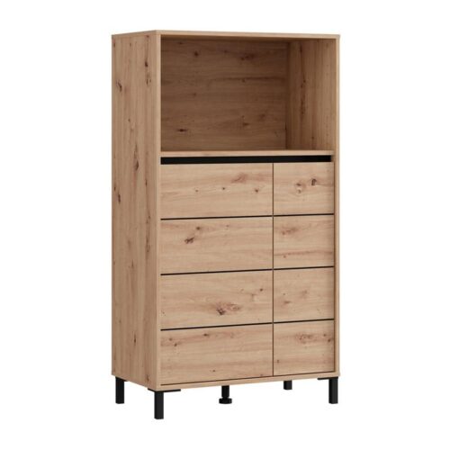 ΒΙΤΡΙΝΑ MARRON 2K2V POP 135 ARTISAN-ΜΑΥΡΟ ΜΑΤ 74x40x135εκ